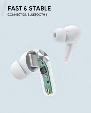 AUKEY EP-T28 wireless In-Ear-Kopfhörer (Sprachassistent, Bluetooth, True Wireless, Touch Control, LED Anzeige, BT5, 25h Akku, USB-C, IPX5)