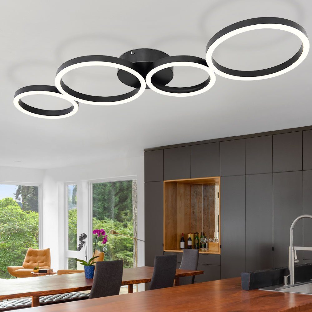 Wohnzimmerlampe modern fest LED LED Globo Deckenleuchte, LED-Leuchtmittel Esszimmer Deckenlampe Deckenleuchte Warmweiß, verbaut, LED