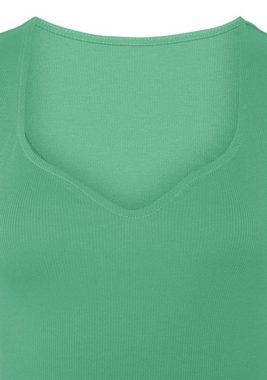Vivance Shirttop (1-tlg) mit herzförmigen Dekolleté