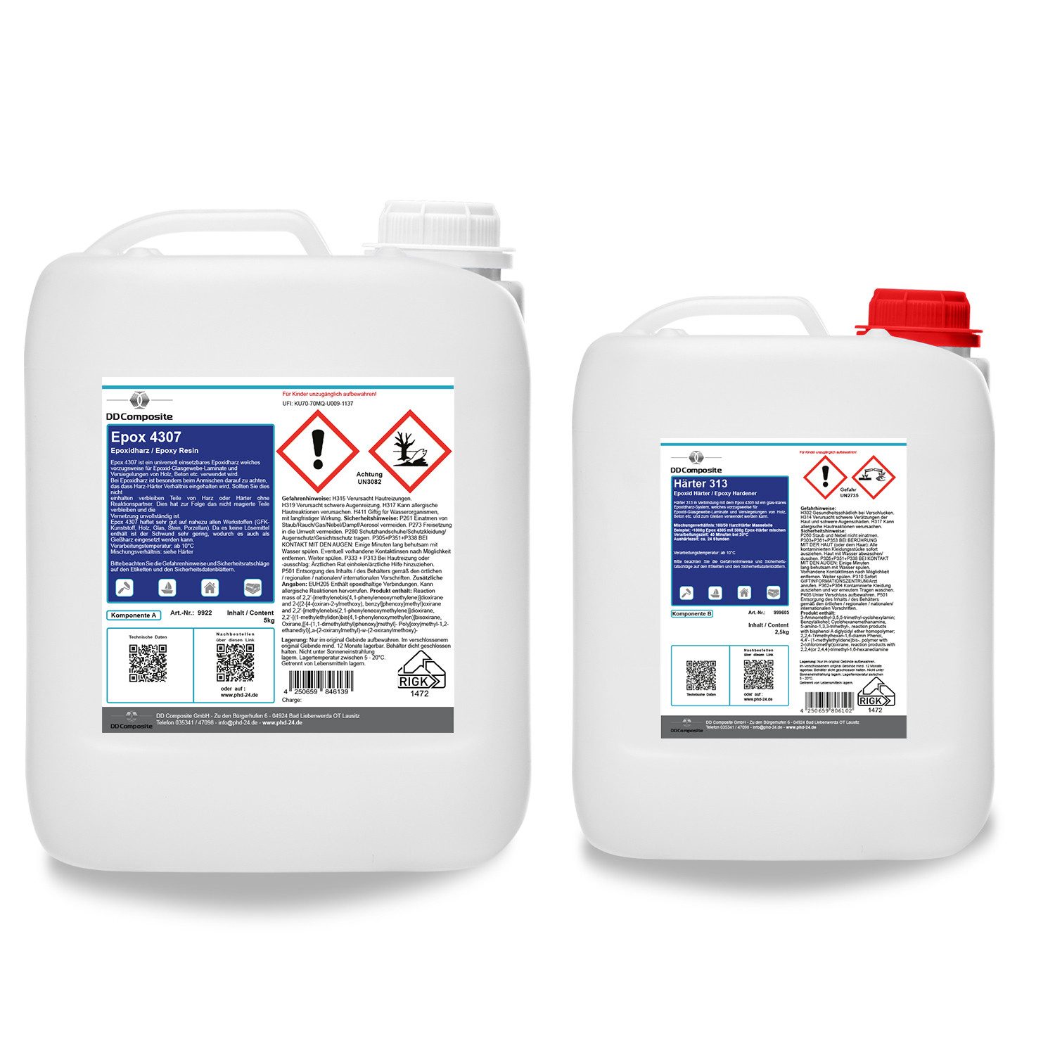 DD Composite Epoxidharz 5kg Epox 4307 + 2,5kg Härter 313