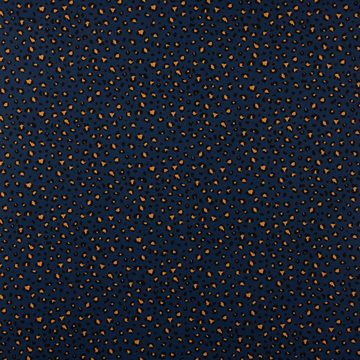 Stoff Dekostoff Canvas Ottoman Leopardenmuster blau 1,40m Breite