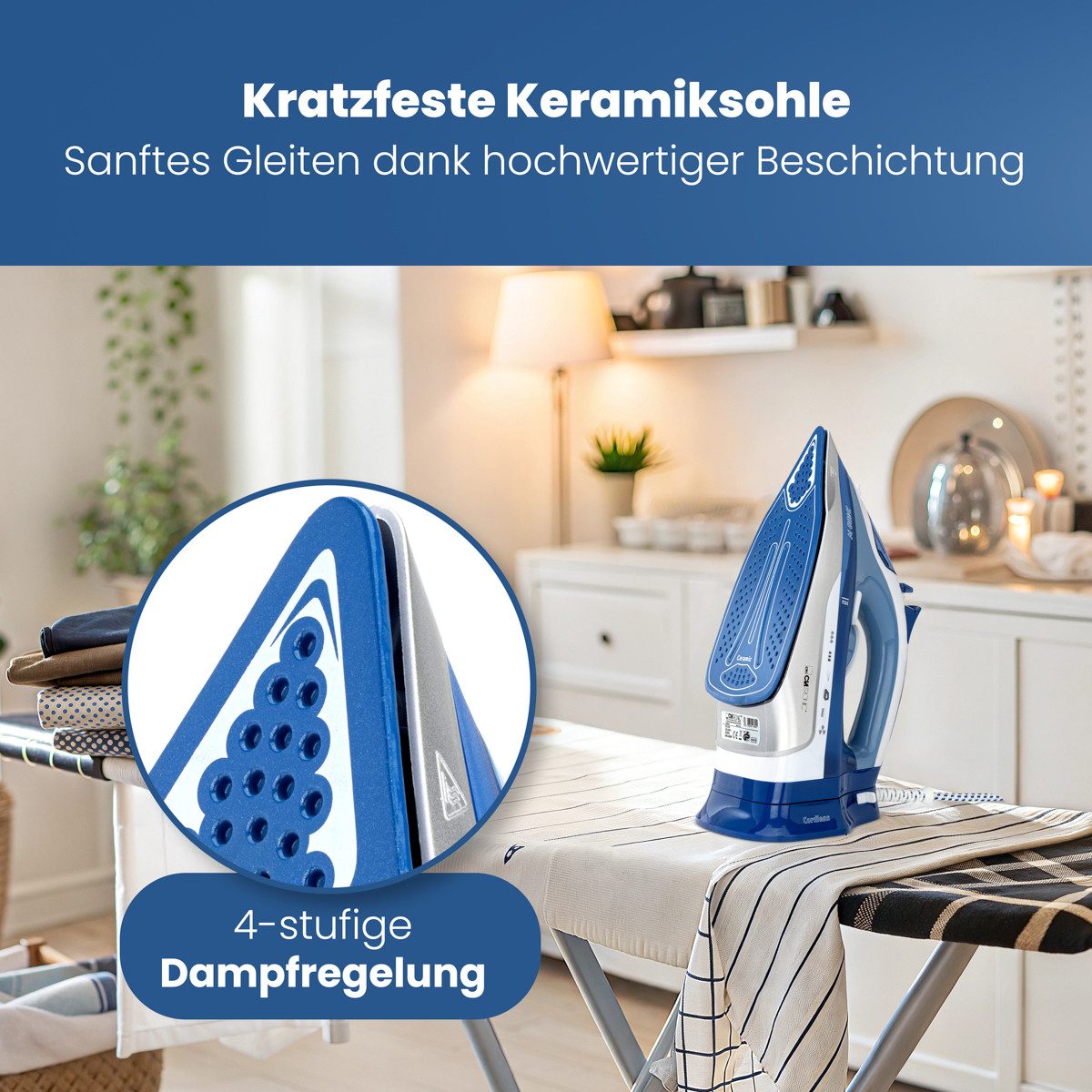 CLATRONIC Dampfbügeleisen DB 3706, 2400W, ohne Kabel, 350ml Tank