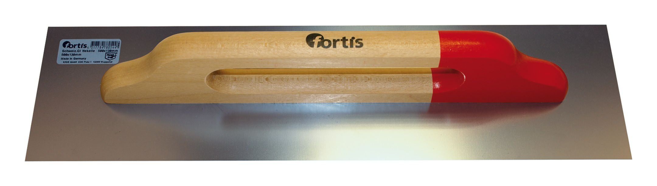 fortis Glättekelle Schweizer 500 x 130 mm rostfrei