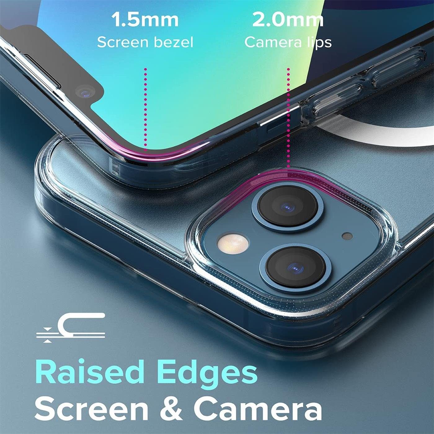 CoolGadget Handyhülle Premium Silikon Handy Case für iPhone 14 Plus 6,7 Zoll, Hülle Transparent Schutzhülle kompatibel mit MagSafe Zubehör – Bild 4 von 5