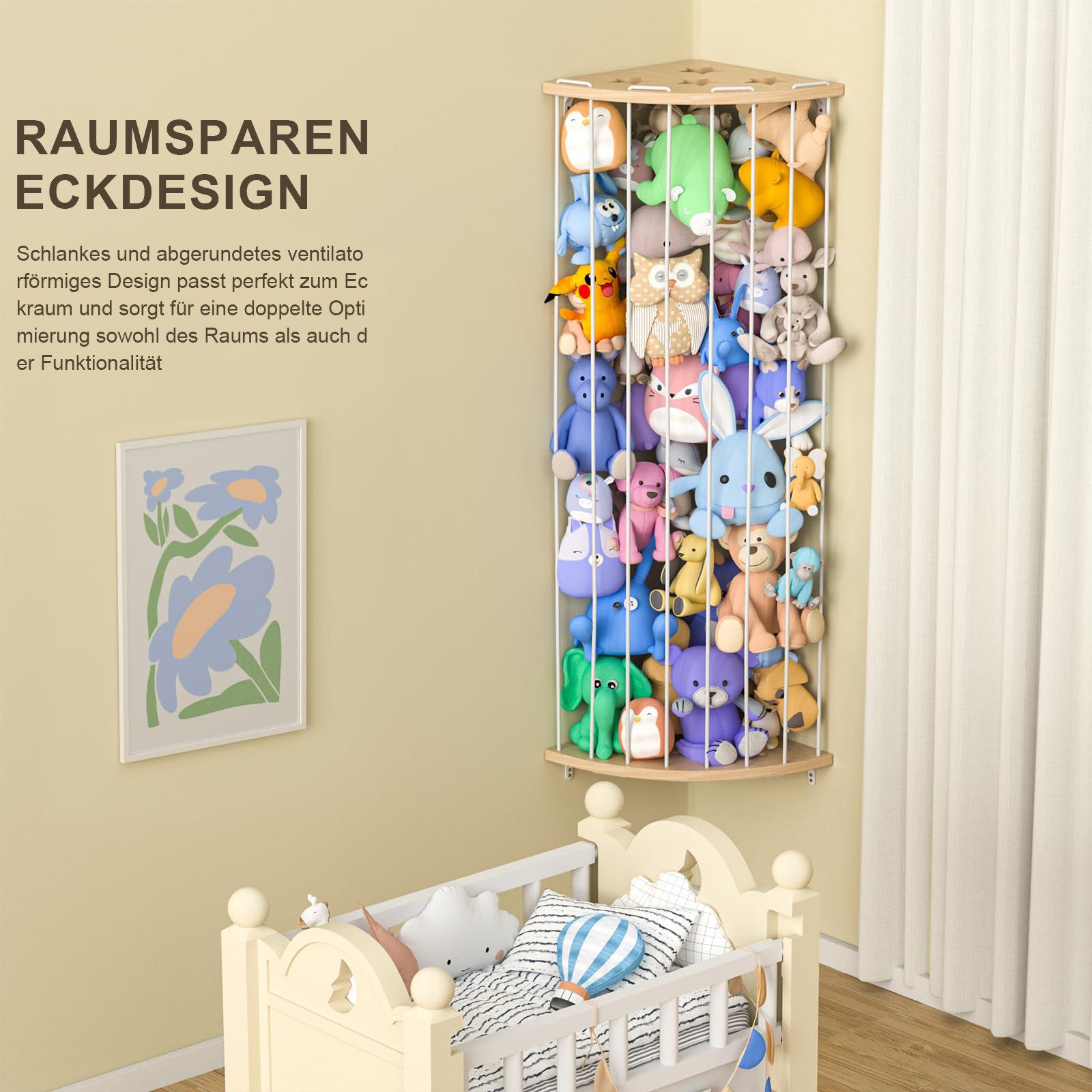 REDOM Kinderregal Kuscheltier-Regal Spielzeug Aufbewahrung Hängeregal Hänge günstig online kaufen