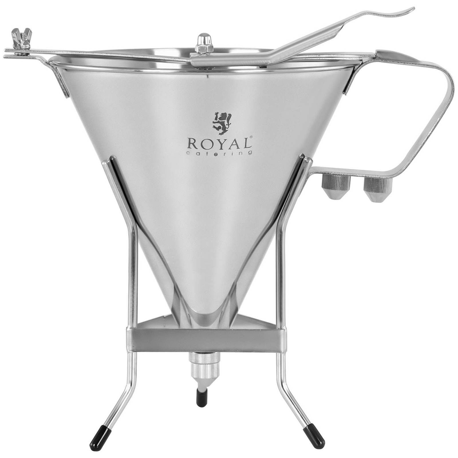 Royal Catering Trichter Fülltrichter Likörtrichter Gebäckfüller 1,8l Edelstahl 3 Dosierspitzen – Bild 5 von 5