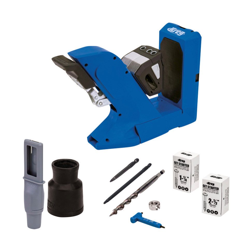 Kreg Klemmen Pocket Hole Jig 720 Taschenloch Bohrschablone (KPHJ720) + Stufenboh