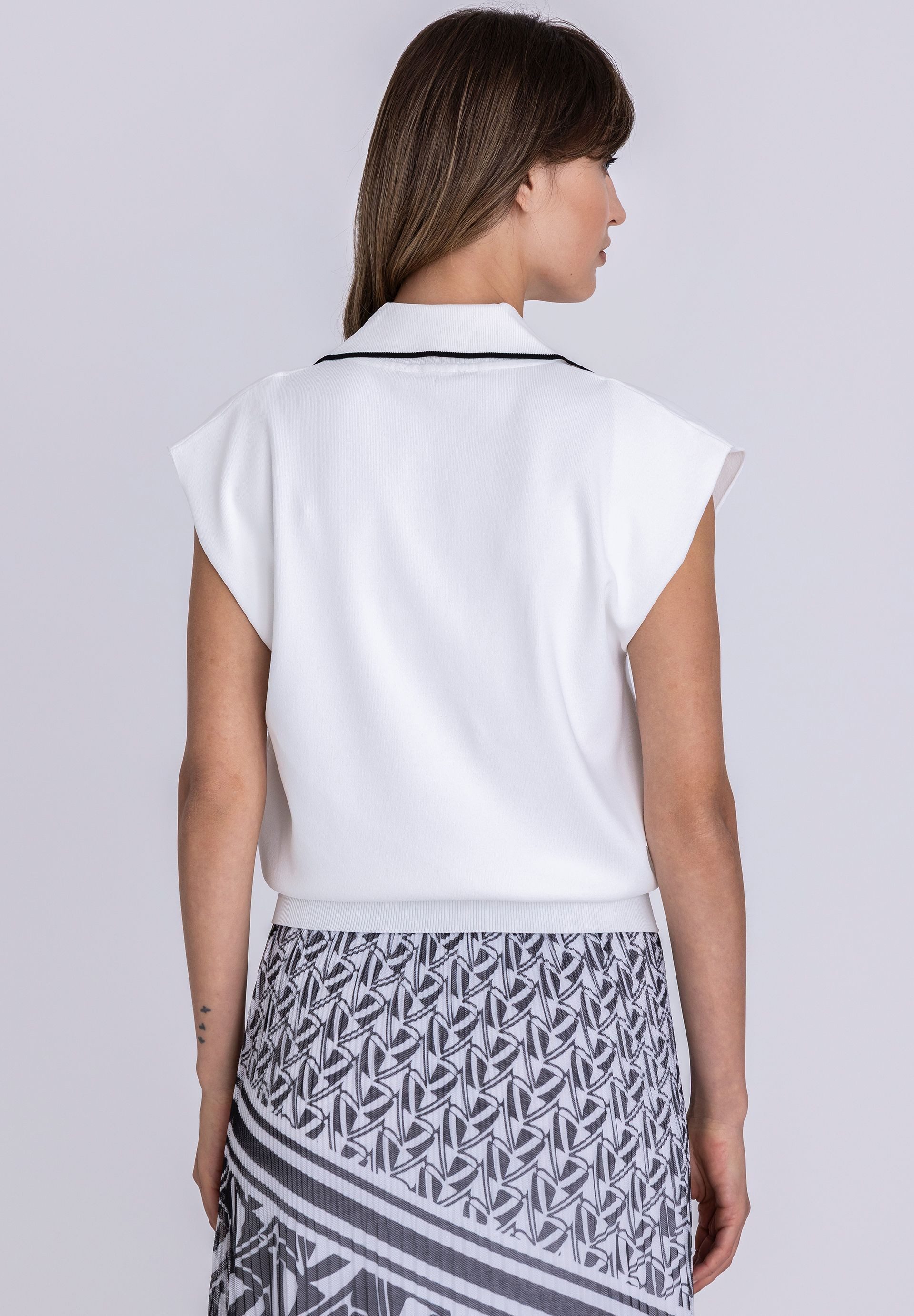 TUZZI Strickpullover mit Tennis-Stickerei