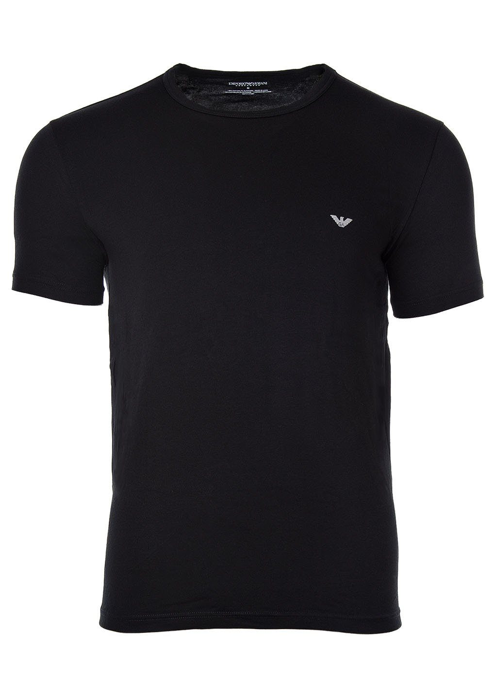 Emporio T-Shirt Herren Pack - Neck, schwarz/grau Rundhals Crew T-Shirt 2er Armani