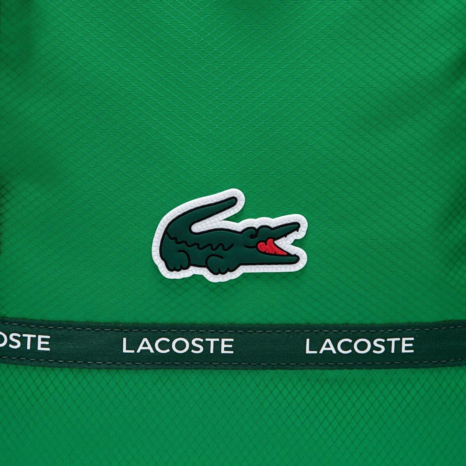 Lacoste Rucksack Lacoste Kids Rucksack grün aus recyceltem Material mit Krokodil-Patch