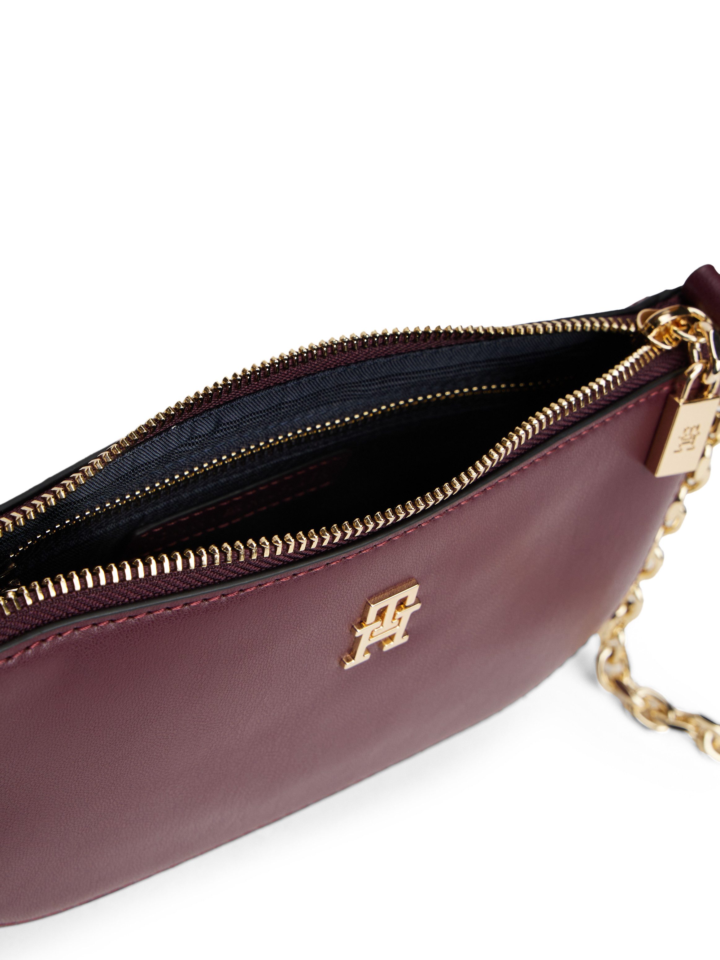 Tommy Hilfiger Umhängetasche TH GLAM MINI CHAIN CROSSOVER, Damen Schultertasche, Abendtasche, Zierkette als Umhängeriemen