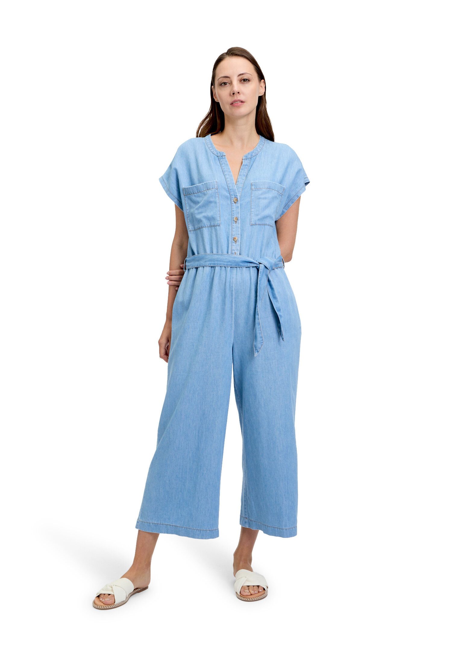 Betty&Co Overall Damen mit aufgesetzten Taschen (1-tlg) Nahtführung
