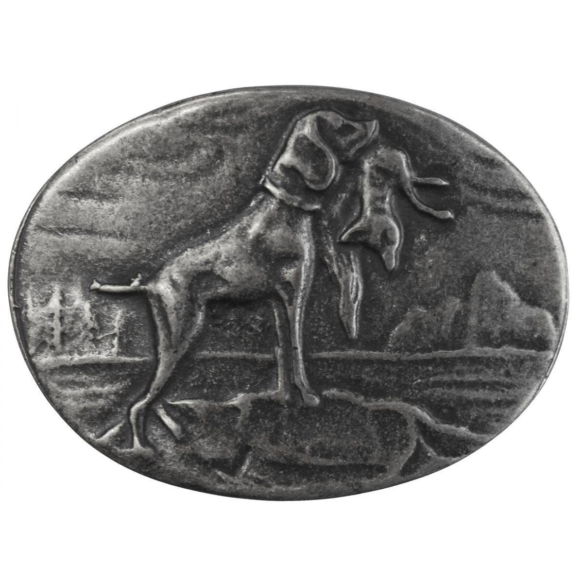 BELTINGER Gürtelschnalle Hund mit Beute 4,0 cm - Buckle Wechselschließe Gürtelschließe 40mm - f (1-St)