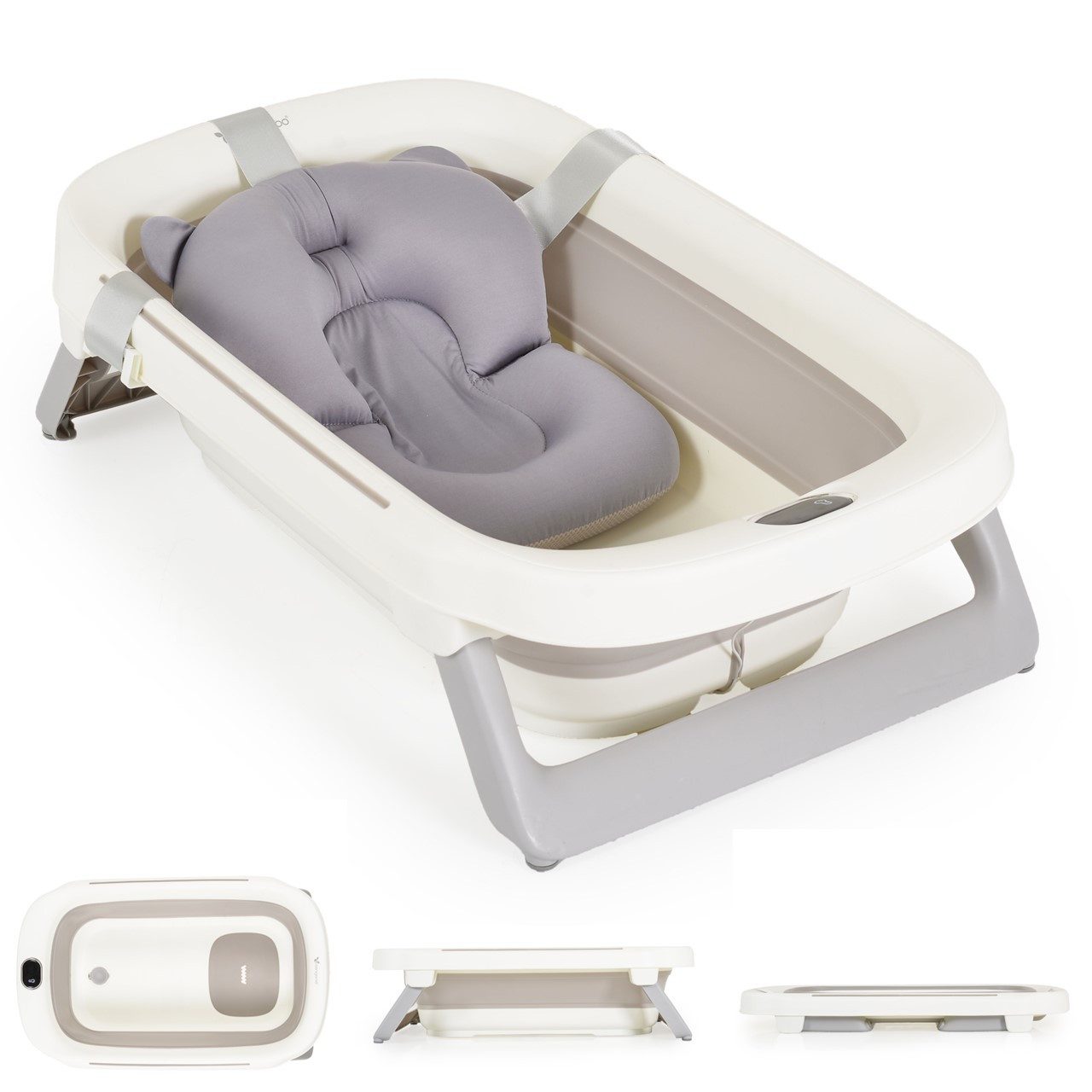 Cangaroo Babybadewanne, faltbar, eingebauter Thermometer, Badekissen günstig online kaufen