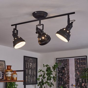 hofstein Deckenleuchte »Monterotto« Deckenlampe, Metall, Schwarz/Weiß, verstellbare Strahler, ohne Leuchtmittel, Leuchte im Retro/Vintage-Design mit Lichteffekt, 3xE14