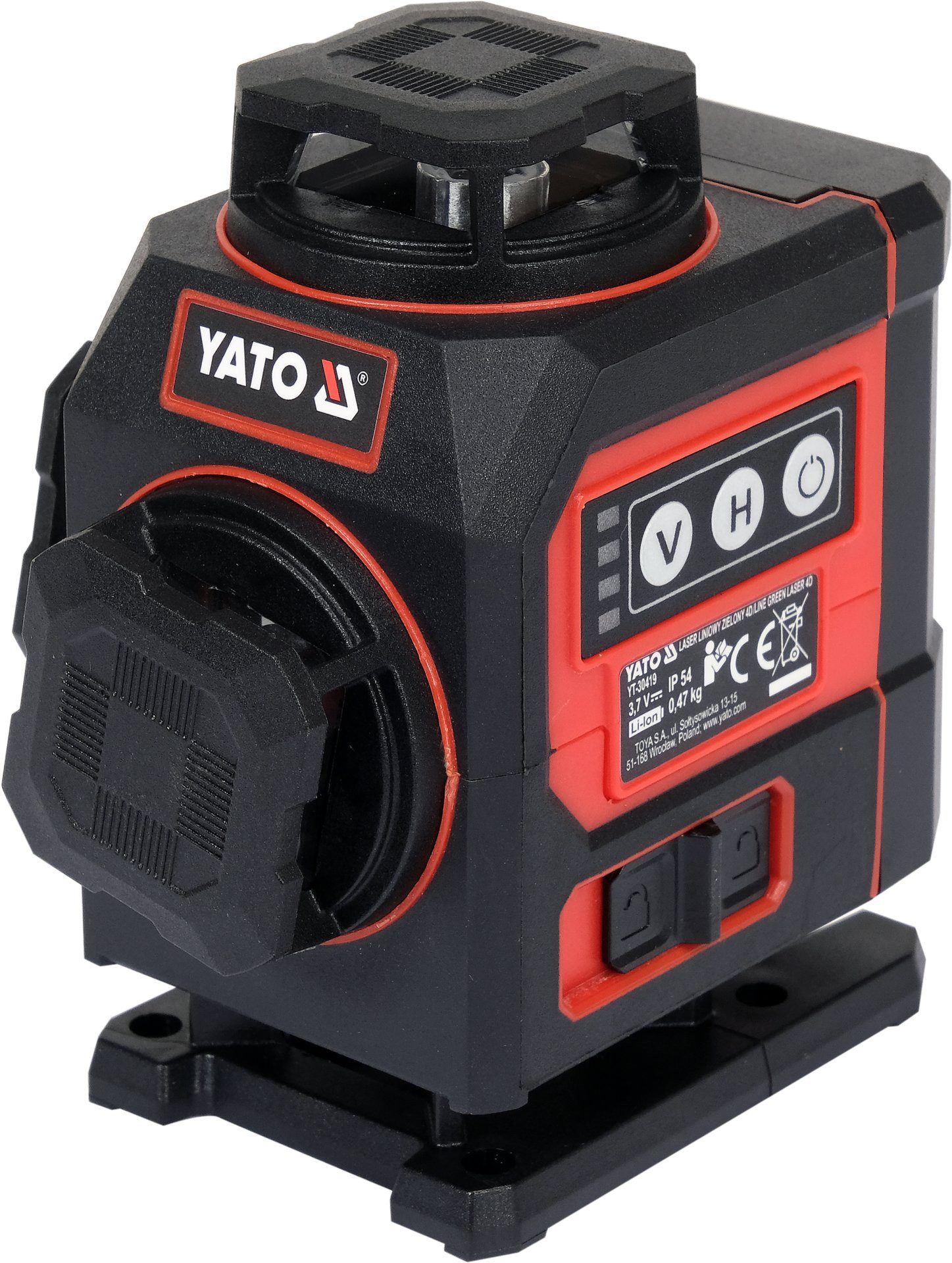 Yato Kreuzlinienlaser 16-Line 4D Kreuzlinienlaser 360° grün bis 30m, mit Halterung, (16-Line 4D Kreuzlinienlaser 360° grün bis 30m, mit Halterung)