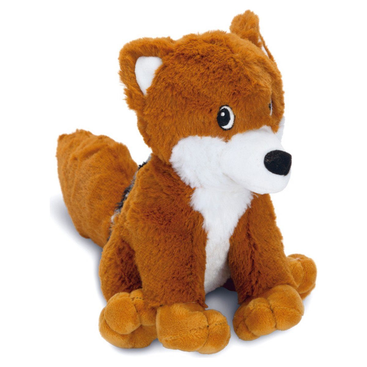 Tierkuscheltier Hundespielzeug Plüsch Foxi braun-weiß