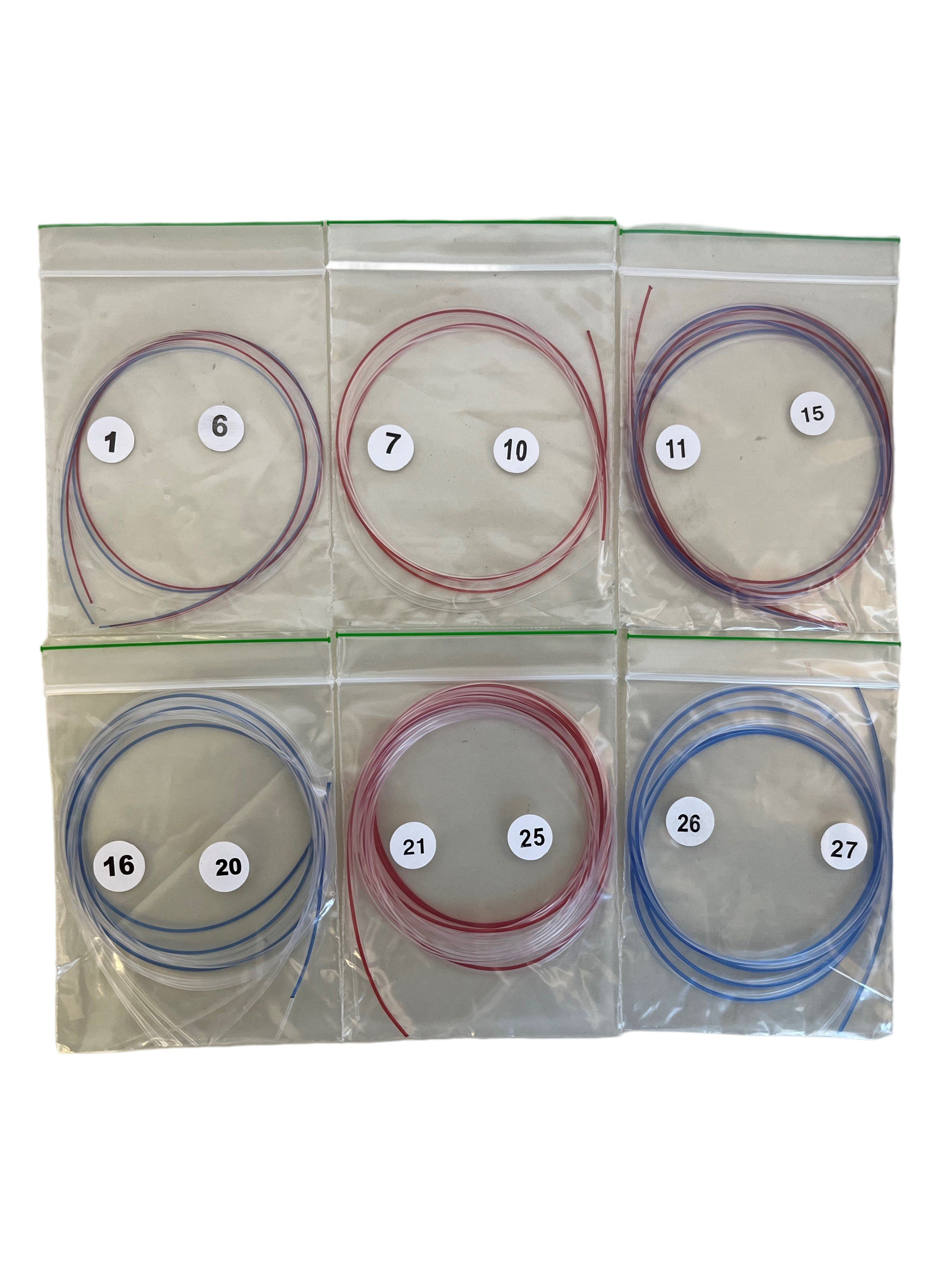 Uzman Saiten Ersatz Saiten Bänder für Harfen 22 und 27 // Saiten für Harfe, (27-tlg)