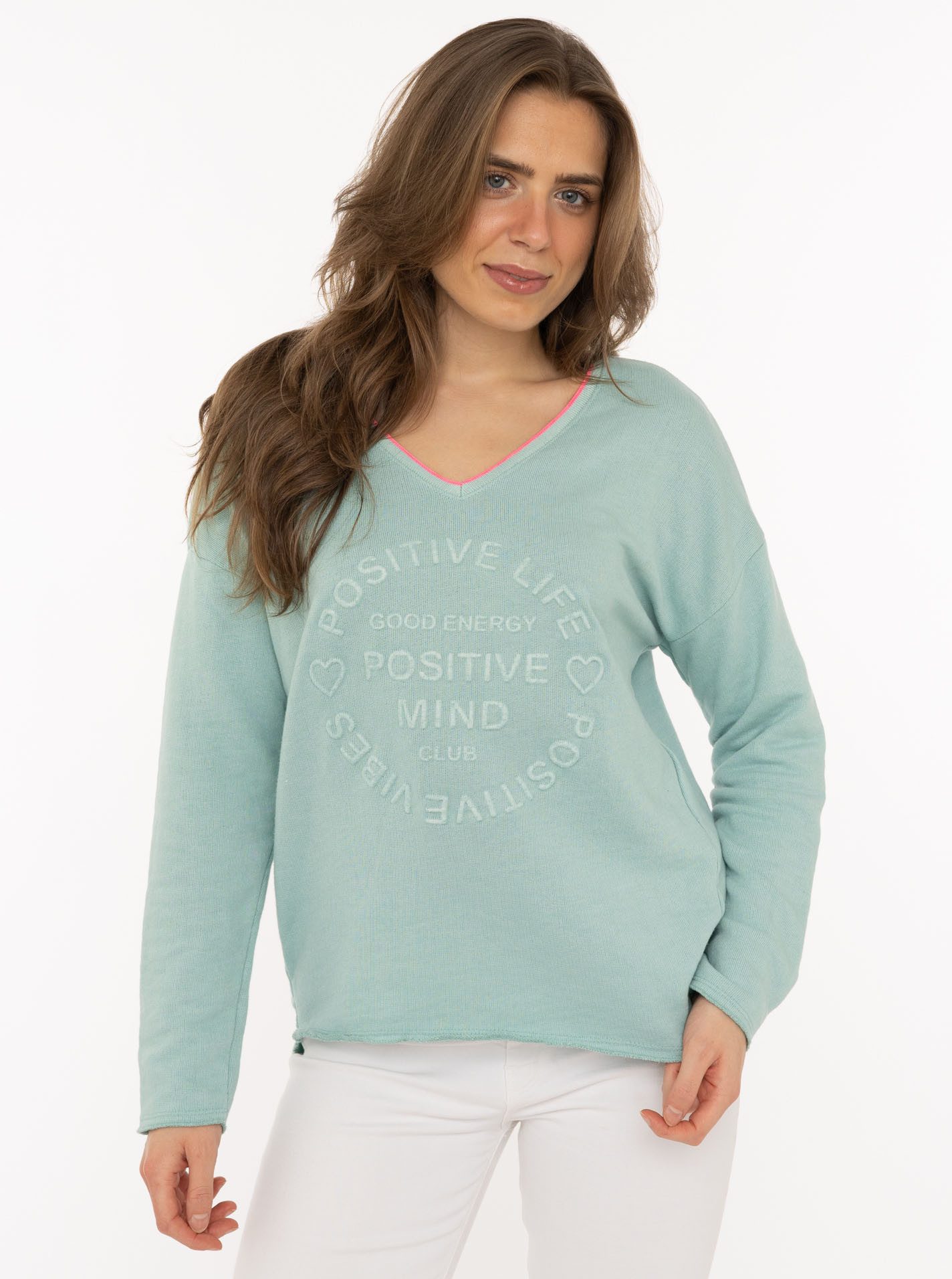 Sweatshirt „Positive Mind Neon Kante”