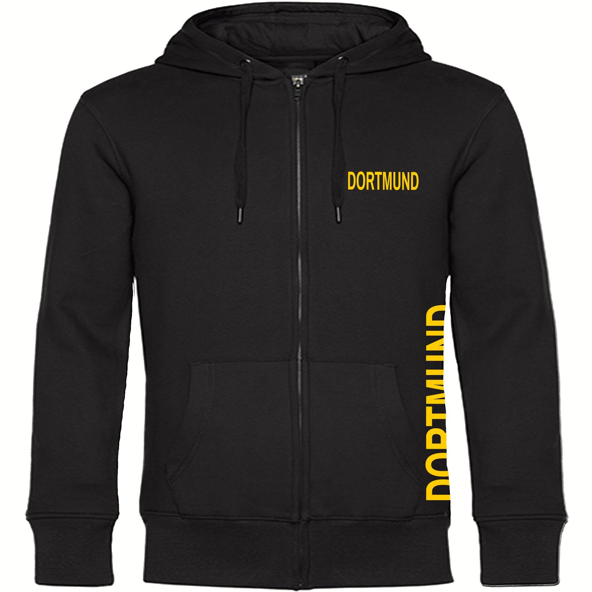 multifanshop Kapuzensweatjacke Dortmund - Brust & Seite - Pullover