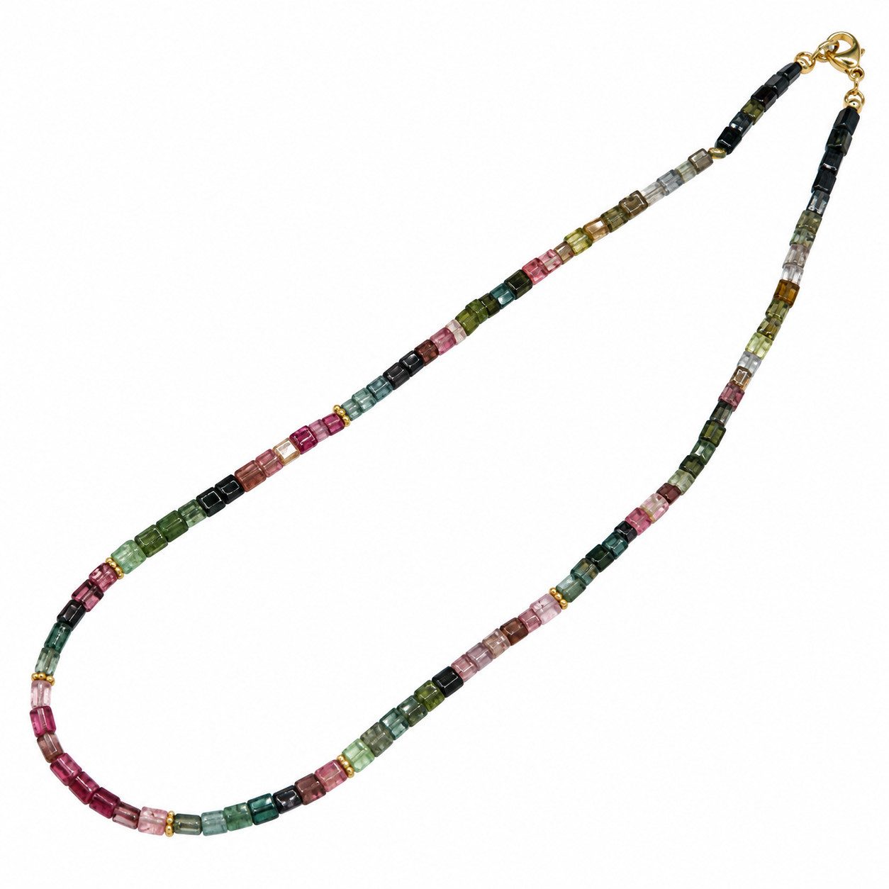 Sogni d'oro Collier aus Multi-Turmalin, Silber 925 vergoldet