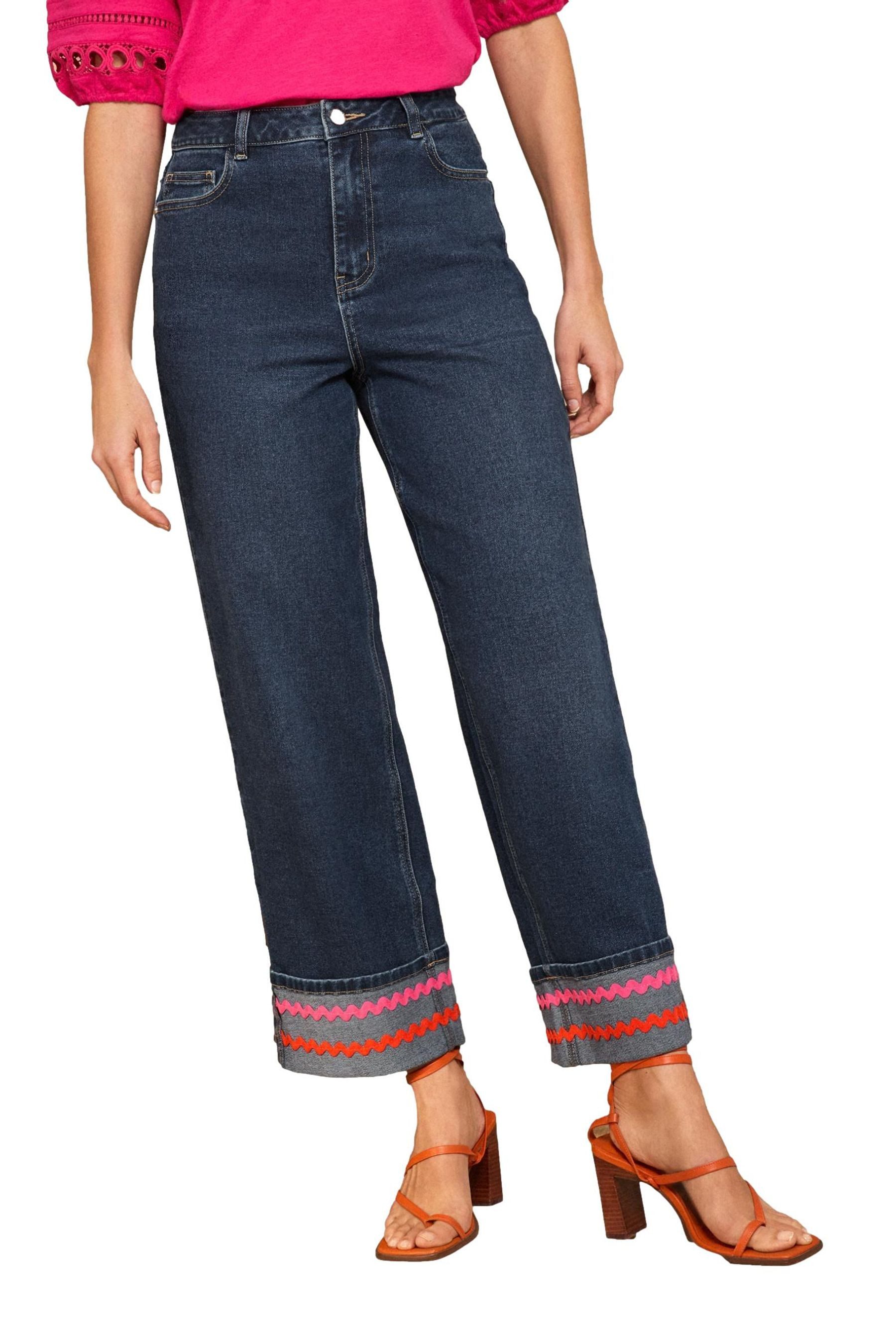 Mid Blue Ric Rac Trim