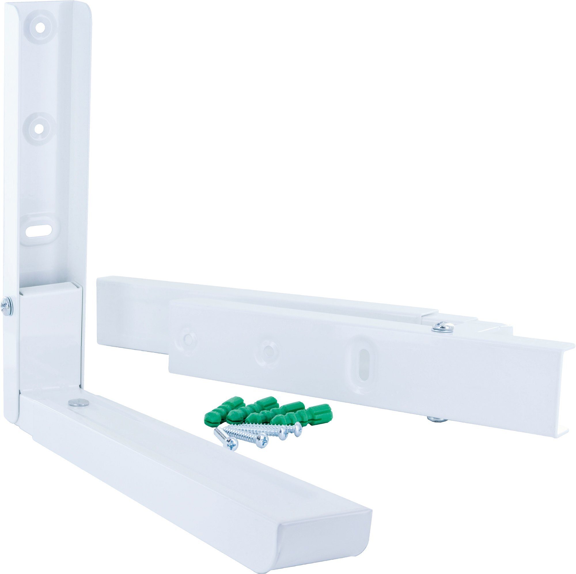Schwaiger Mikrowellen-Wandhalterung TVH6052 012, (klappbar, verstellbar, bis 15kg, Auszug einstellbar, weiß)