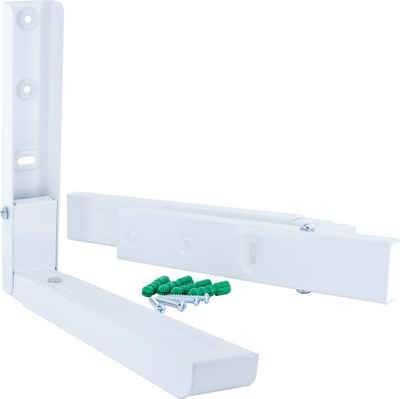 Schwaiger TVH6052 012 Mikrowellen-Wandhalterung, (klappbar, verstellbar, bis 15kg, Auszug einstellbar, weiß)