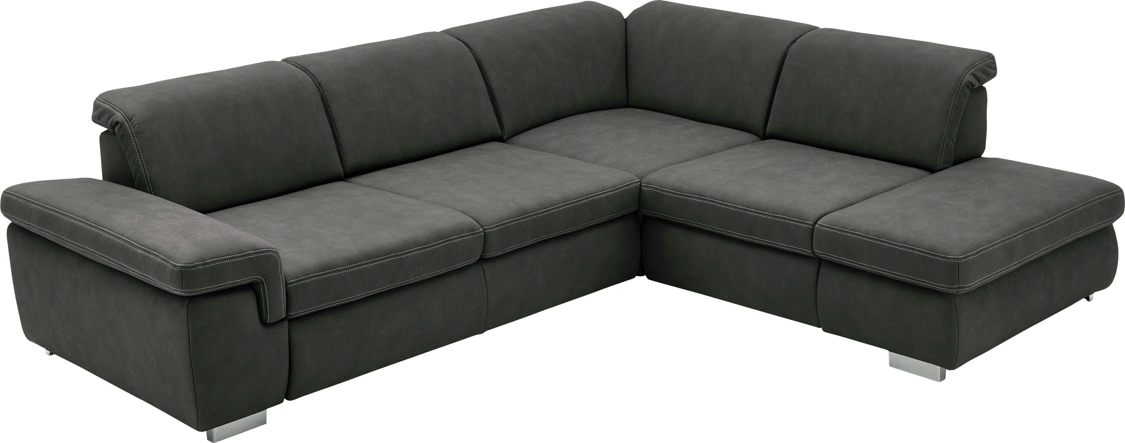 Die PlanBar Ecksofa MP-IN17041 L-Form, Breite 320 cm, mit Sitztiefenverstellung, optional Kopfteilverstellung & Bettfunktion