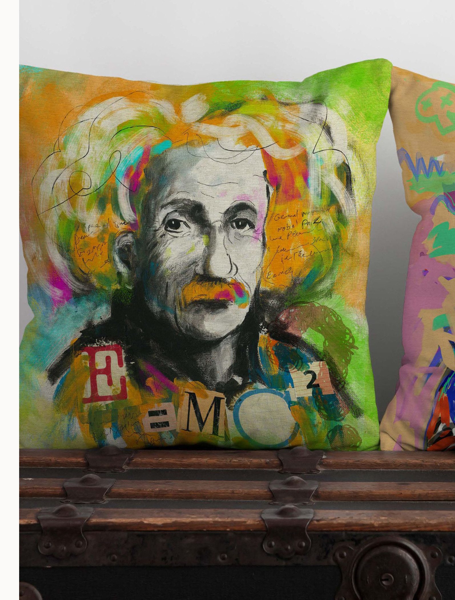 beties Kissenhülle POP-Collection, (1 Stück), Wende-Kissenhülle Einstein POP-ART Graffiti ca. 45x45 cm