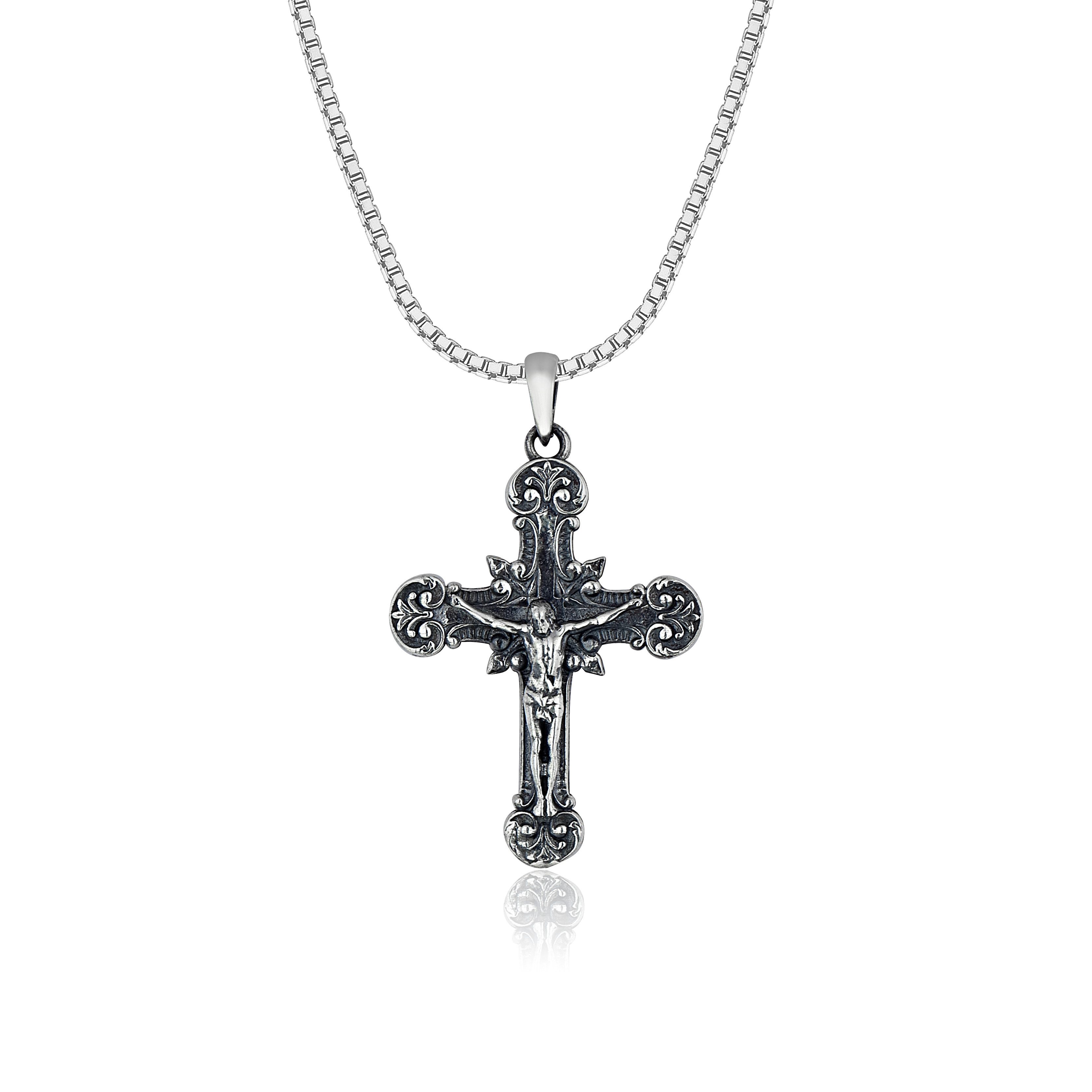 NAHLE Kette mit Anhänger Kreuz Silberkette günstig online kaufen