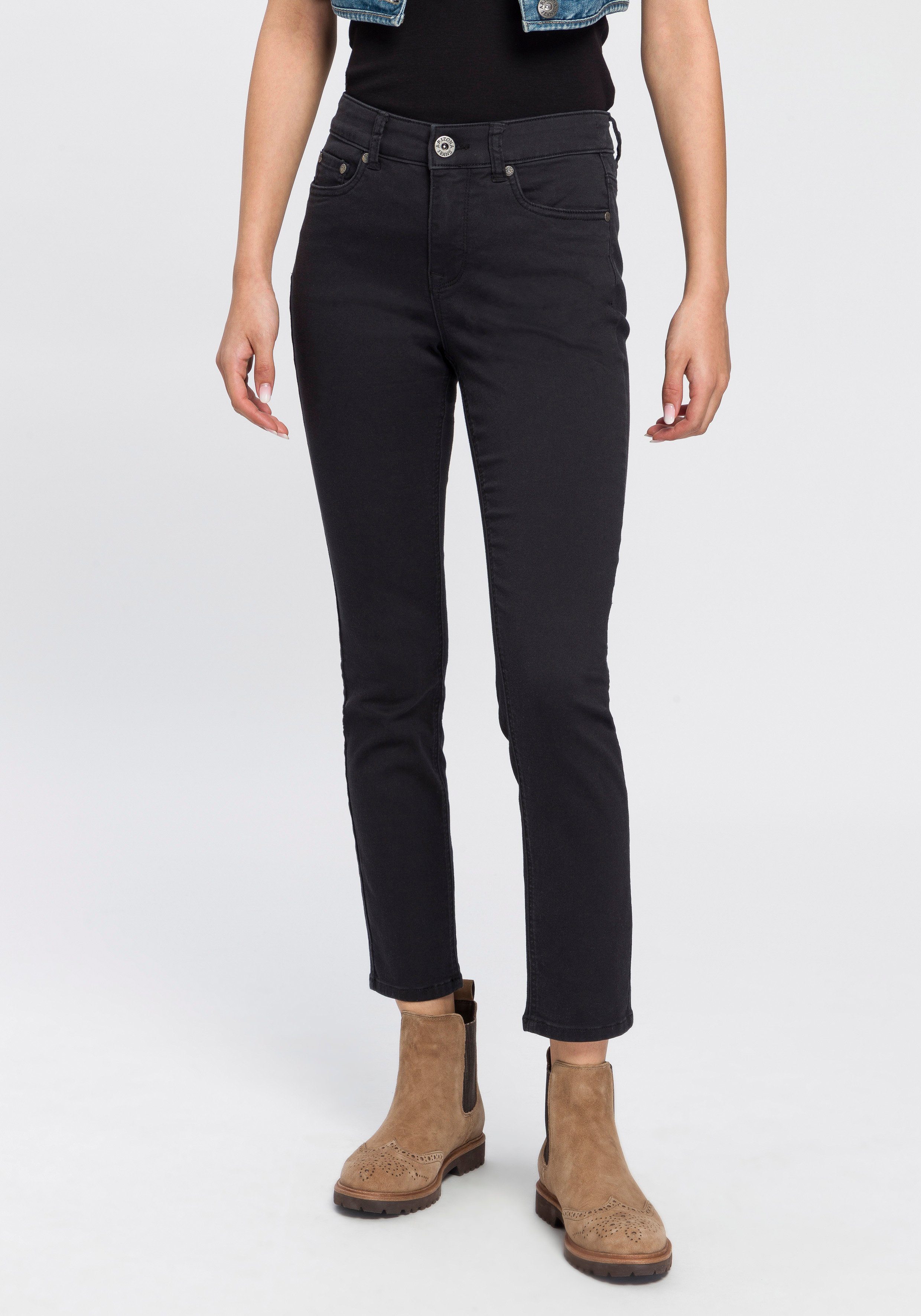 Arizona 7/8-Jeans black Shaping High Waist