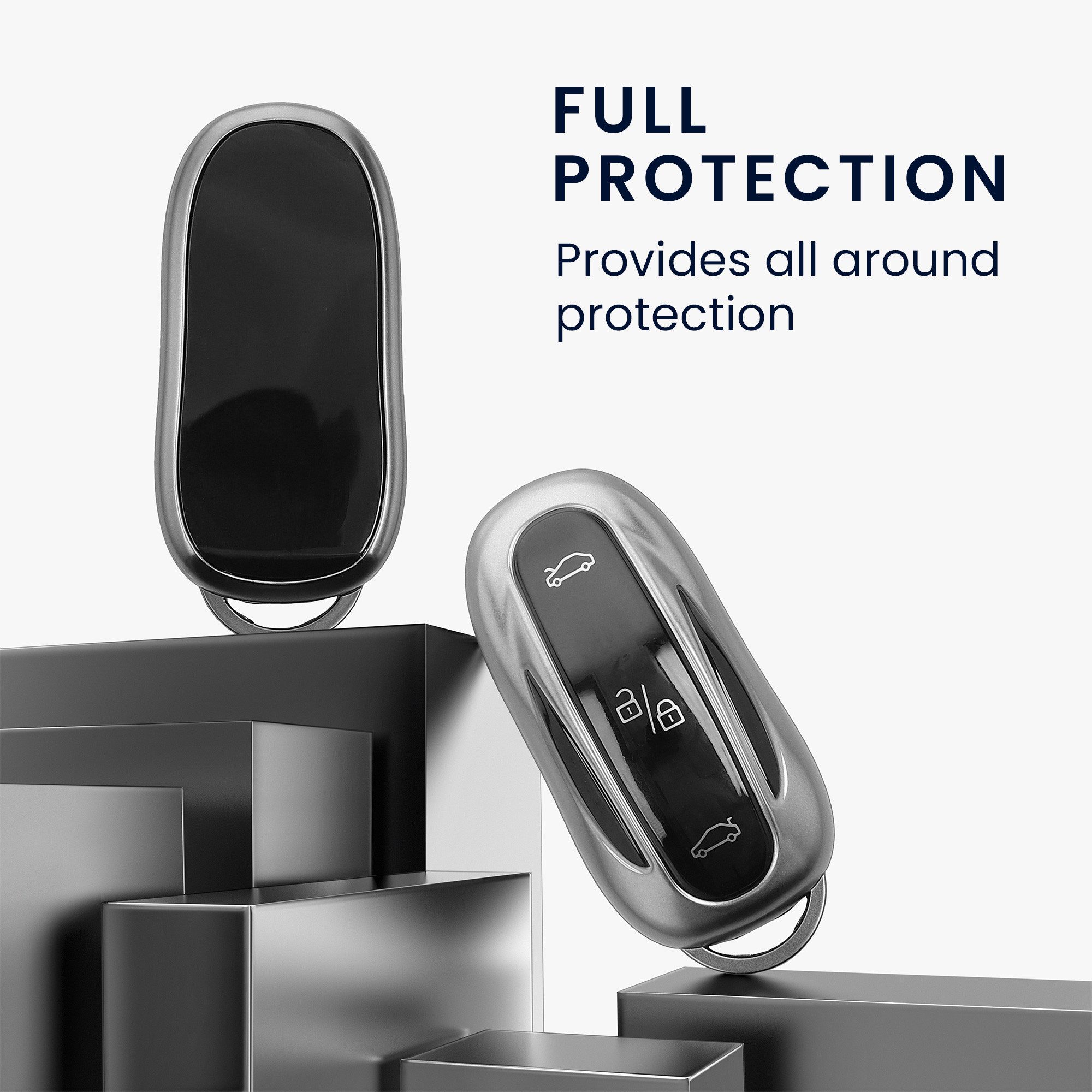 kwmobile Schlüsseltasche Autoschlüssel Hülle für Tesla Model X (1-tlg), Schlüsselhülle Silikon Case Schlüssel Cover