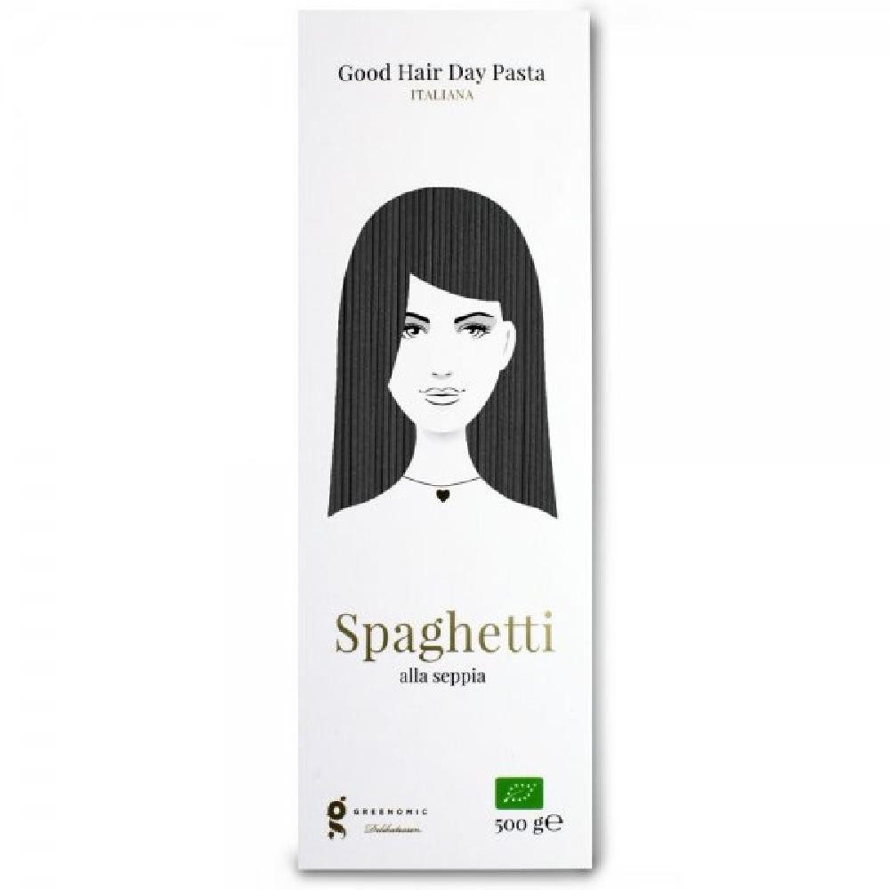 Greenomic Nudeln Good Hair Day Pasta Bio Spaghetti Alla seppia (500g)