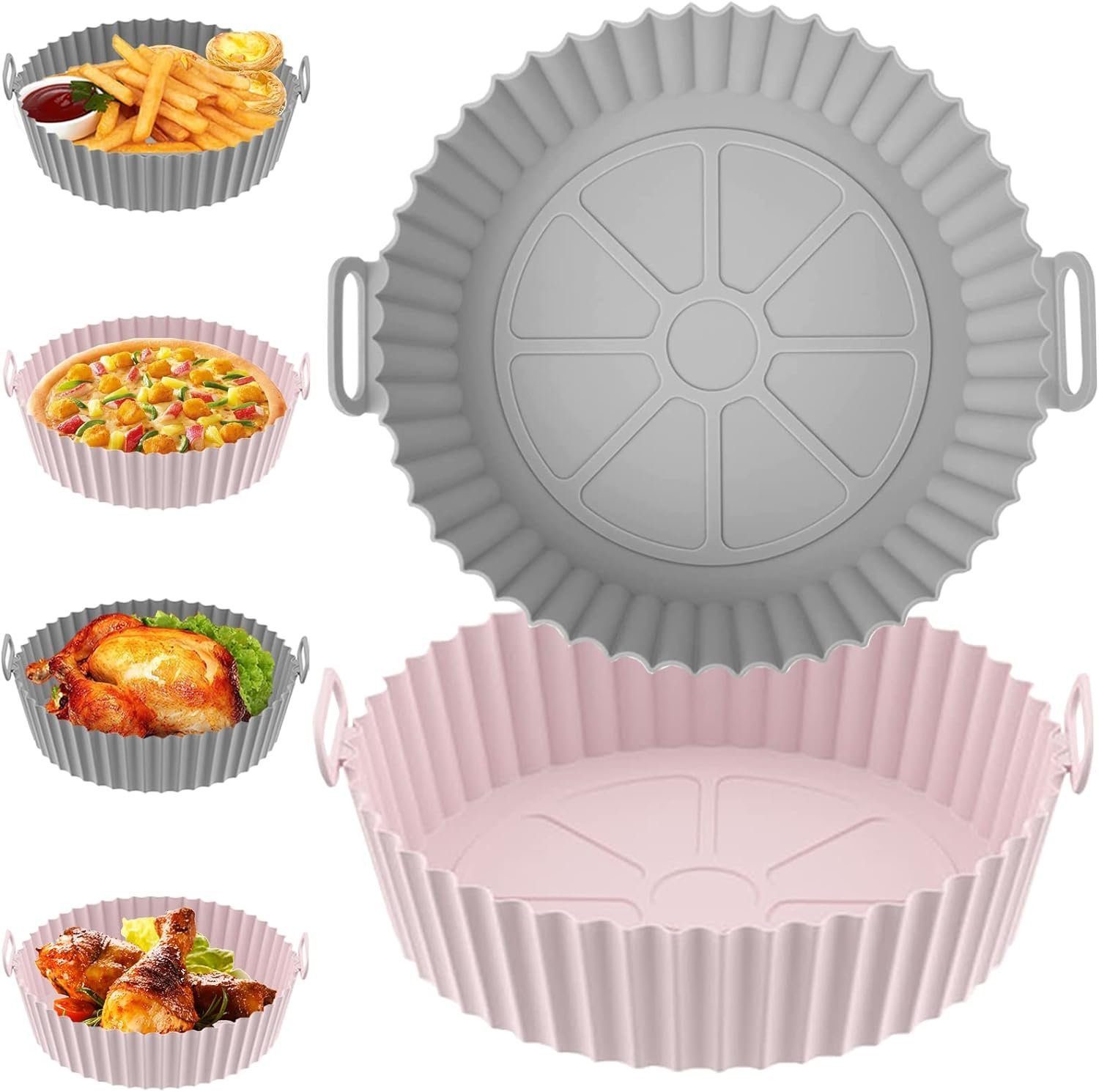 FELIXLEO Obstkuchenform Silikonform 2STK Air Fryer Silikon Backblech Wiederverwendbarer, (2-tlg)