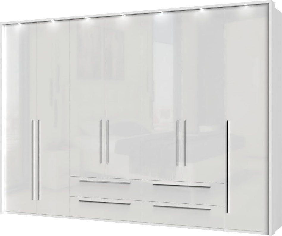 OTTO home Drehtürenschrank Piano, inklusive Rahmen und Beleuchtung, soft-close-Funktion (277 oder 322cm breit, 226cm hoch, mit 4 Schubladen) UV lackiert, hochgl – Bild 3 von 5