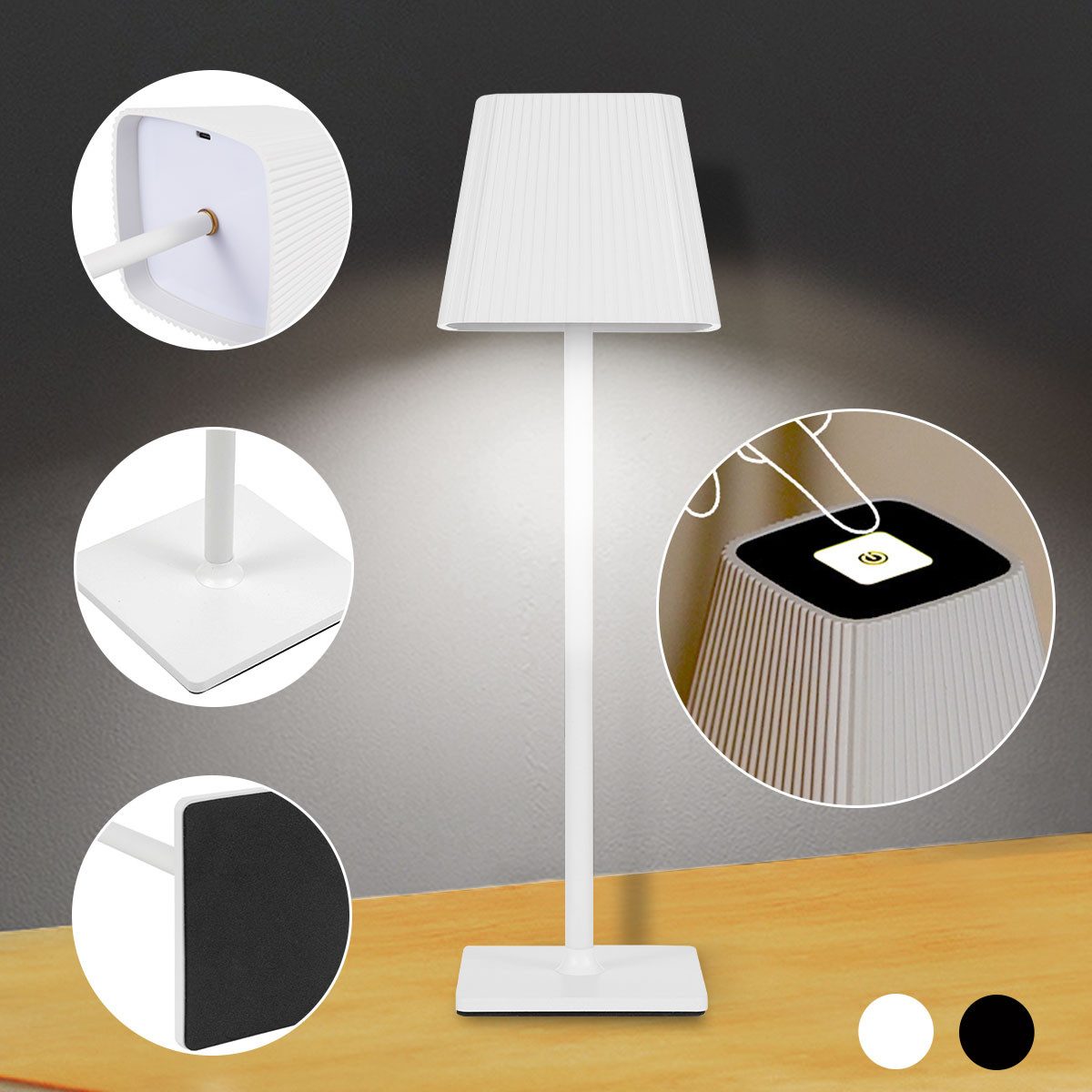MULISOFT LED Tischleuchte Tischleuchte Kabellos Touch günstig online kaufen
