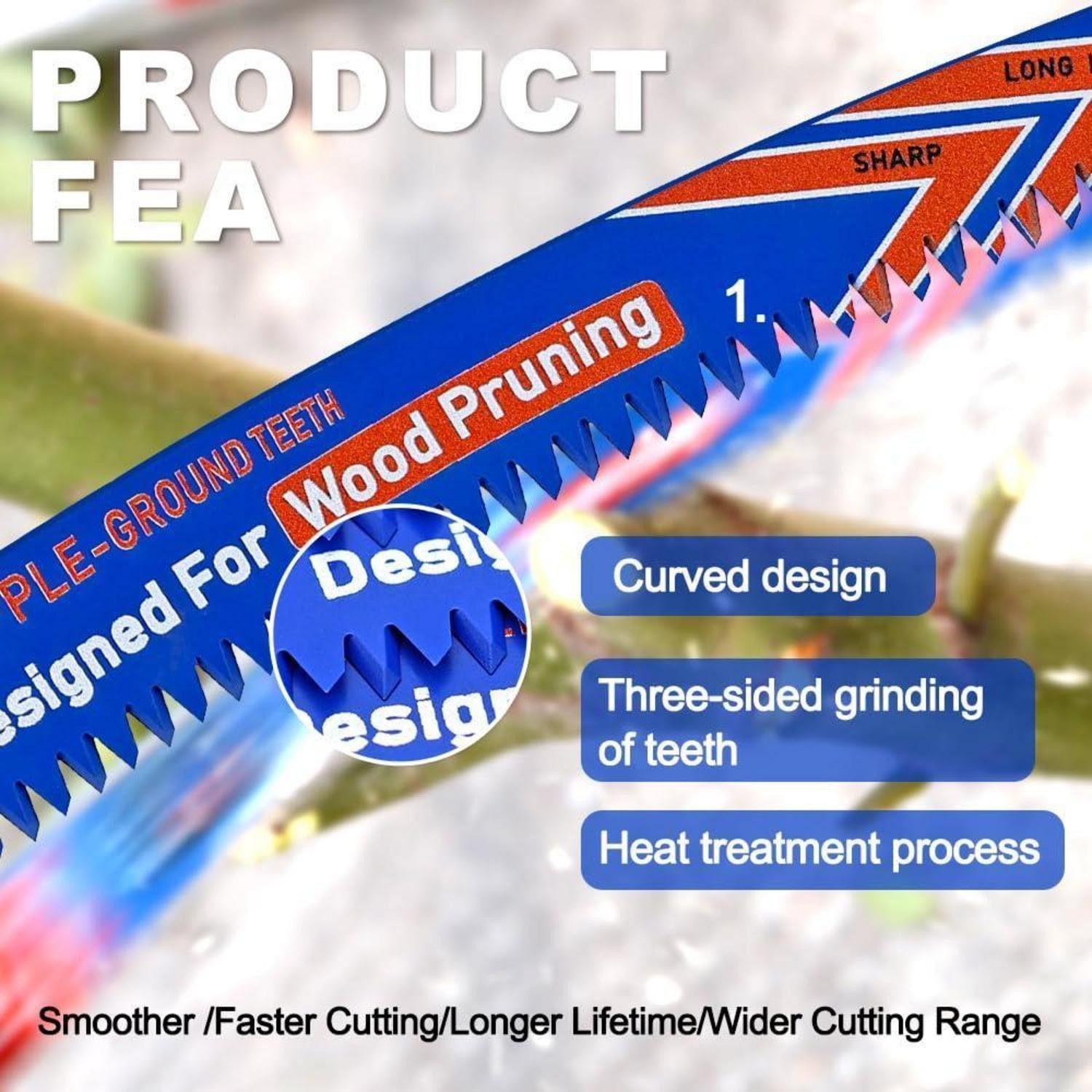 LuxusKollektion Säbelsägeblatt Säbelsägeblätter japanische Zähne Bogenkante Holz Baum 300mm 6