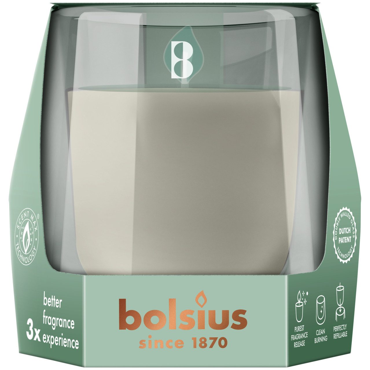 Bolsius Duftkerze Bolsius Cleanlight Duftglas Starterkit zypresse &