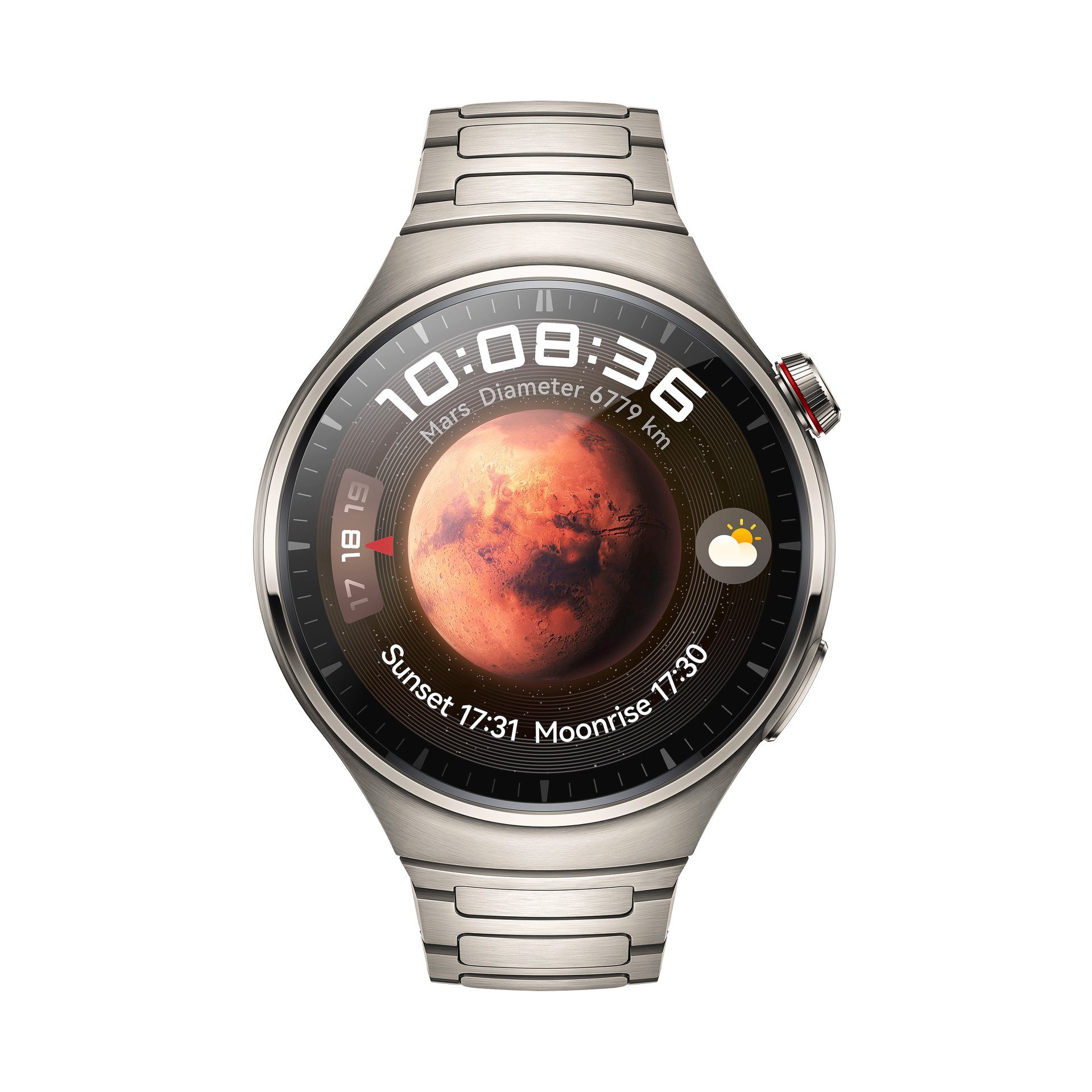 Huawei Zoll, Watch silberfarben Pro 4 Titan Harmony OS) Smartwatch | cm/1,5 (3,81