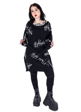 Heartless Sweatshirt Stitch Me Strickpulli Gothic Punk Grunge Extralang
