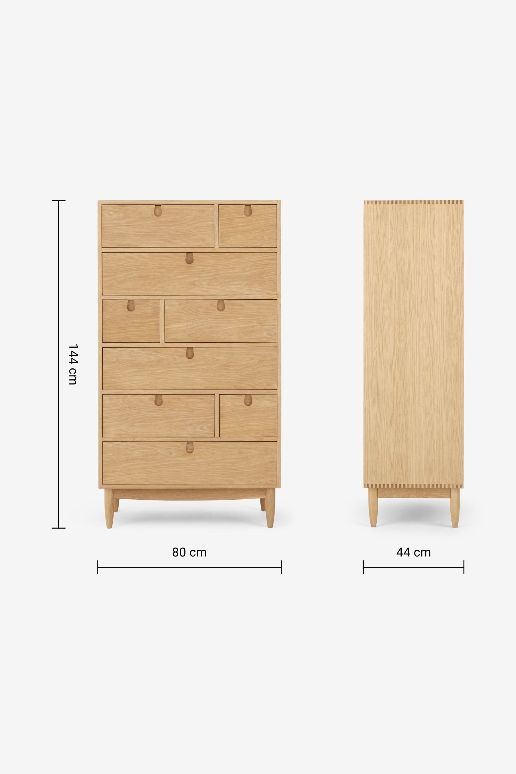 MADE Kommode MADE.COM Penn Hohe Kommode mit 9 Schubladen (1 St)
