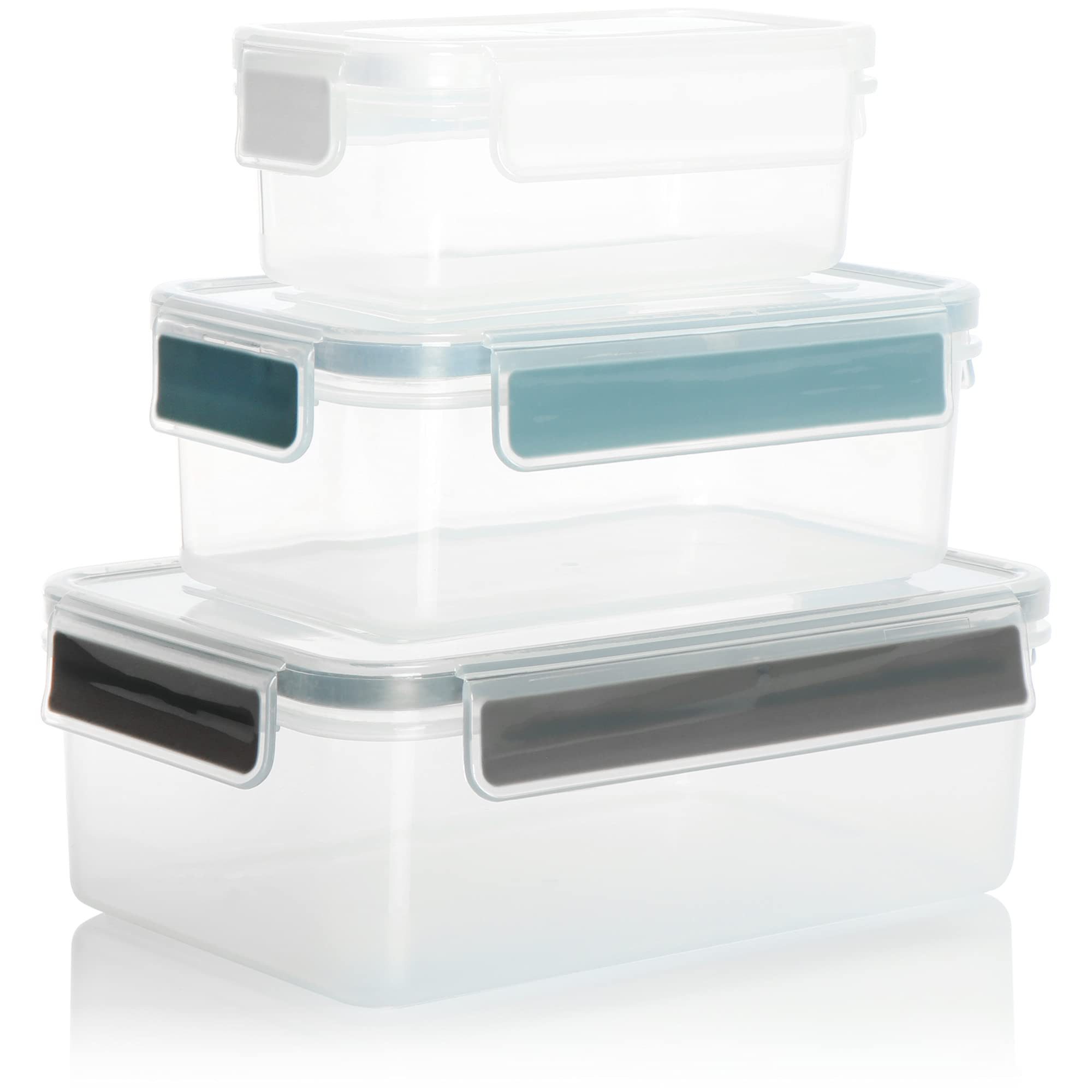 com-four Vorratsdose Frischhalte-Dosen Set, Vorratsdosen aus Kunststoff in 3 Größen, (3-tlg)