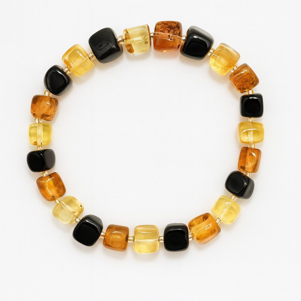 inter Armband Bernstein Armband aus 100% echtem Naturbernstein, Naturstein mit heilender und energetisierender Wirkung