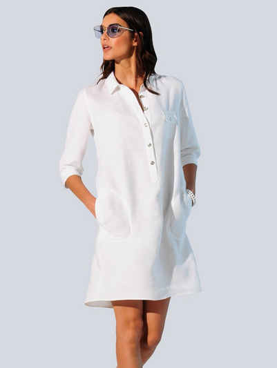 Alba Moda Hemdblusenkleid aus hochwertiger, reiner Leinenqualität