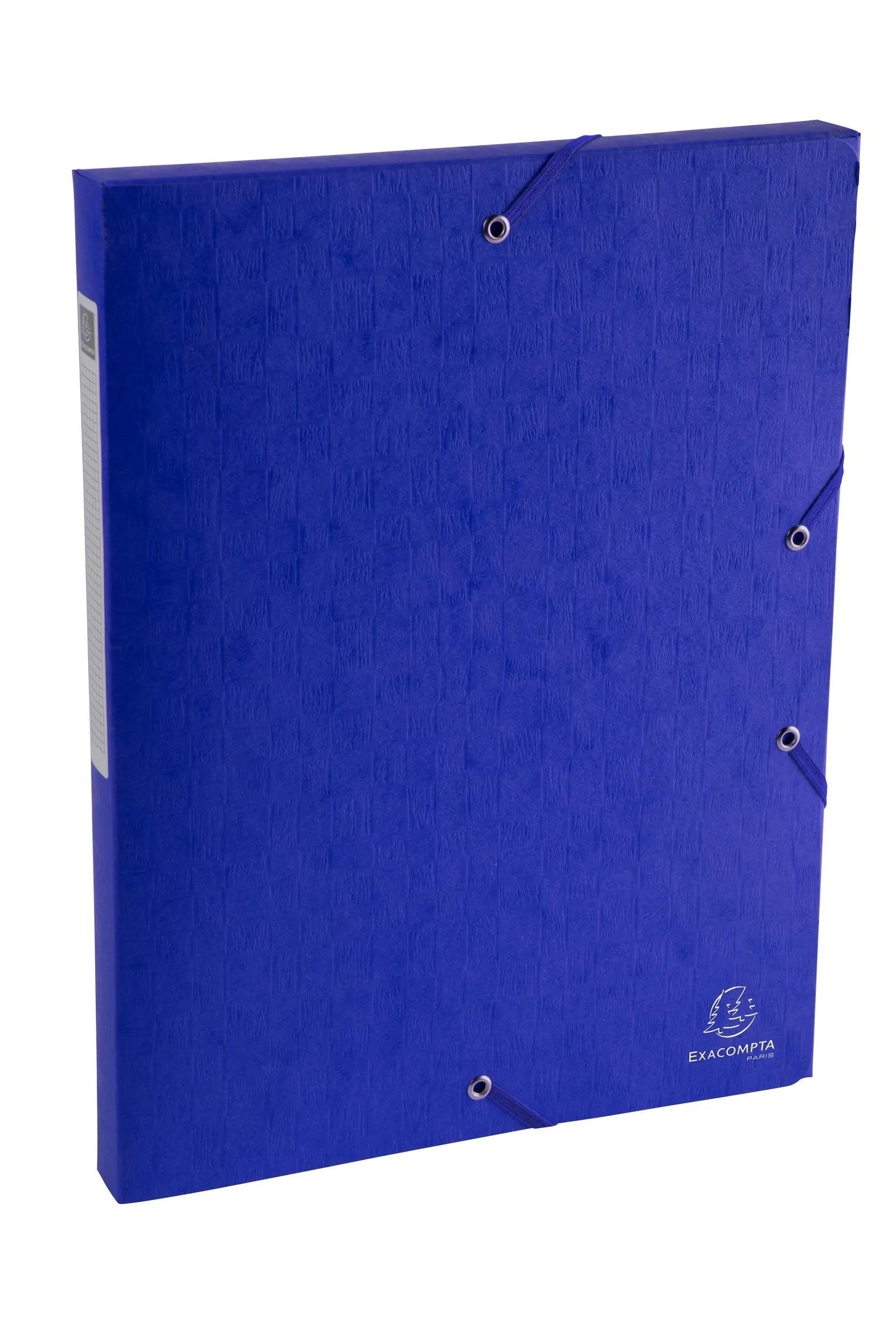 Archivcontainer 10x Archivbox Rücken 25mm + Etikett Karton 600g/qm A4 Blau 50702E