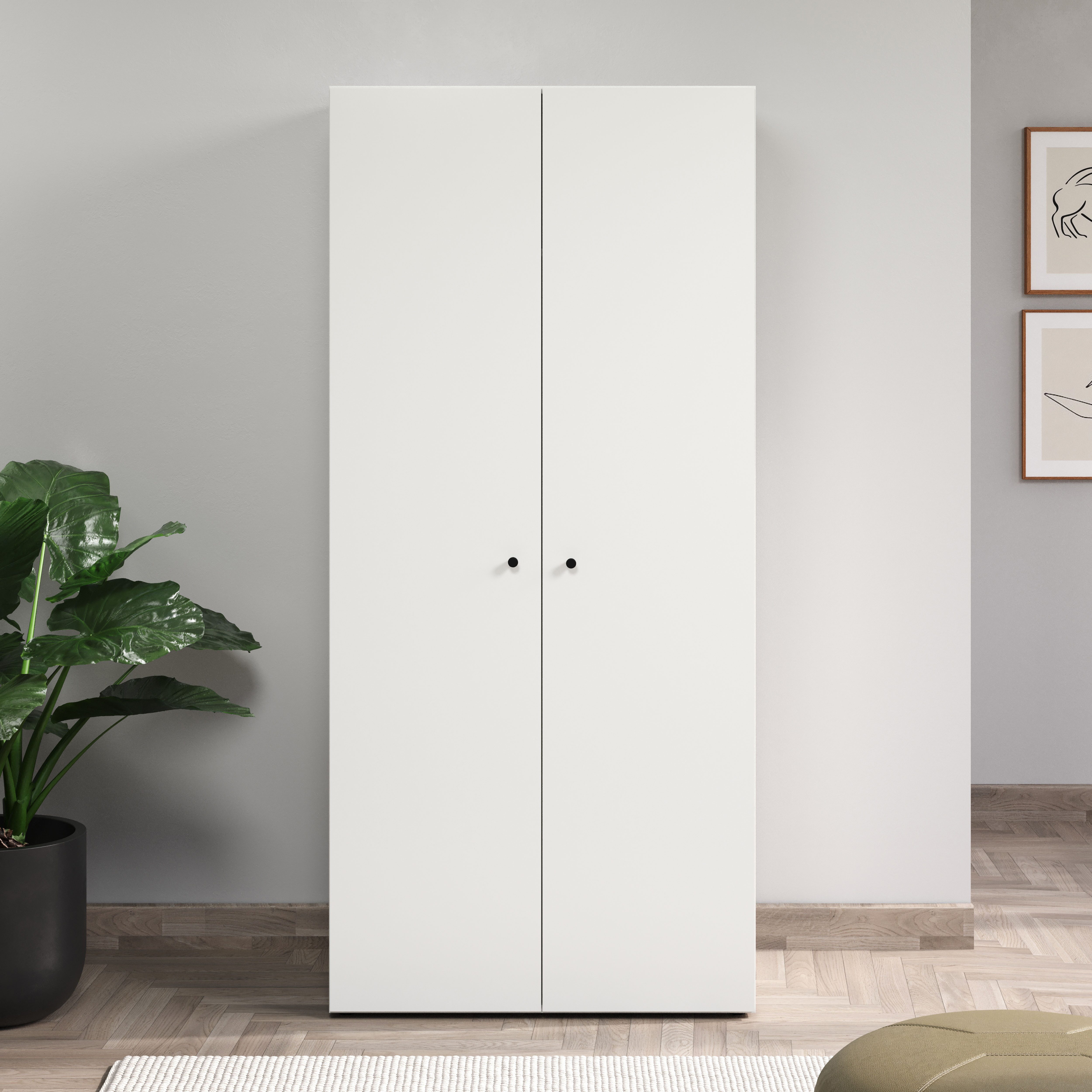 INOSIGN Kleiderschrank Jersey Schlafzimmerschrank Garderobe Bestseller Schrank (Multischrank Wäscheschrank Hochschrank) Drehtürenschrank mit modernen Griffen Otto´s Choice