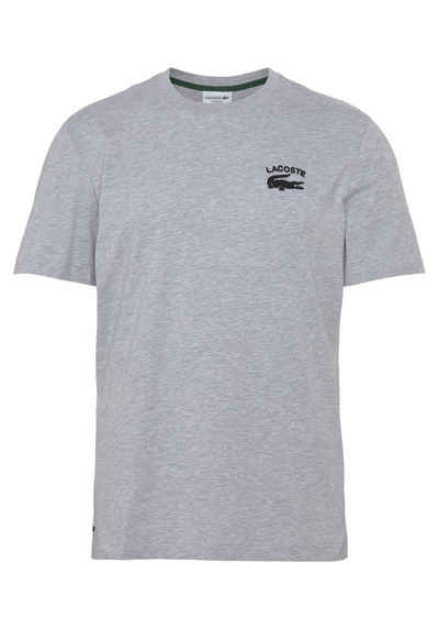 Lacoste T-Shirt mit kleinem Print hinten über dem Saum