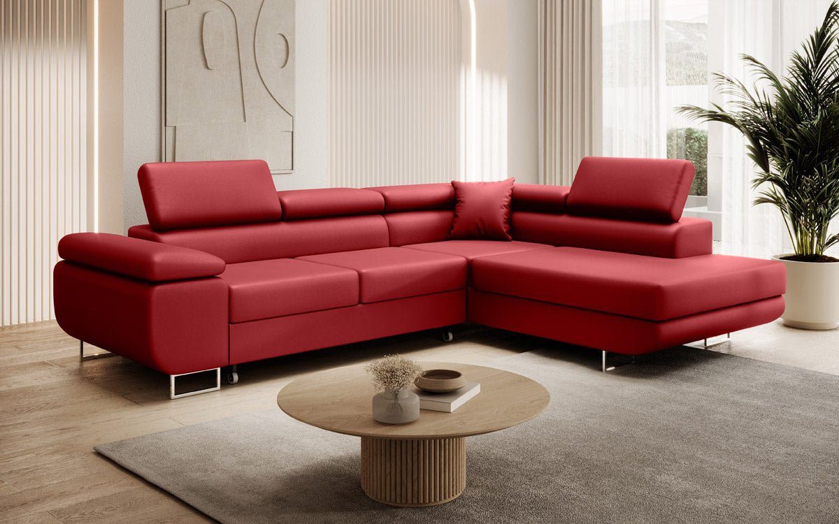 Luxusbetten24 Schlafsofa Designer Sofa Aston Kunstleder, günstig online kaufen
