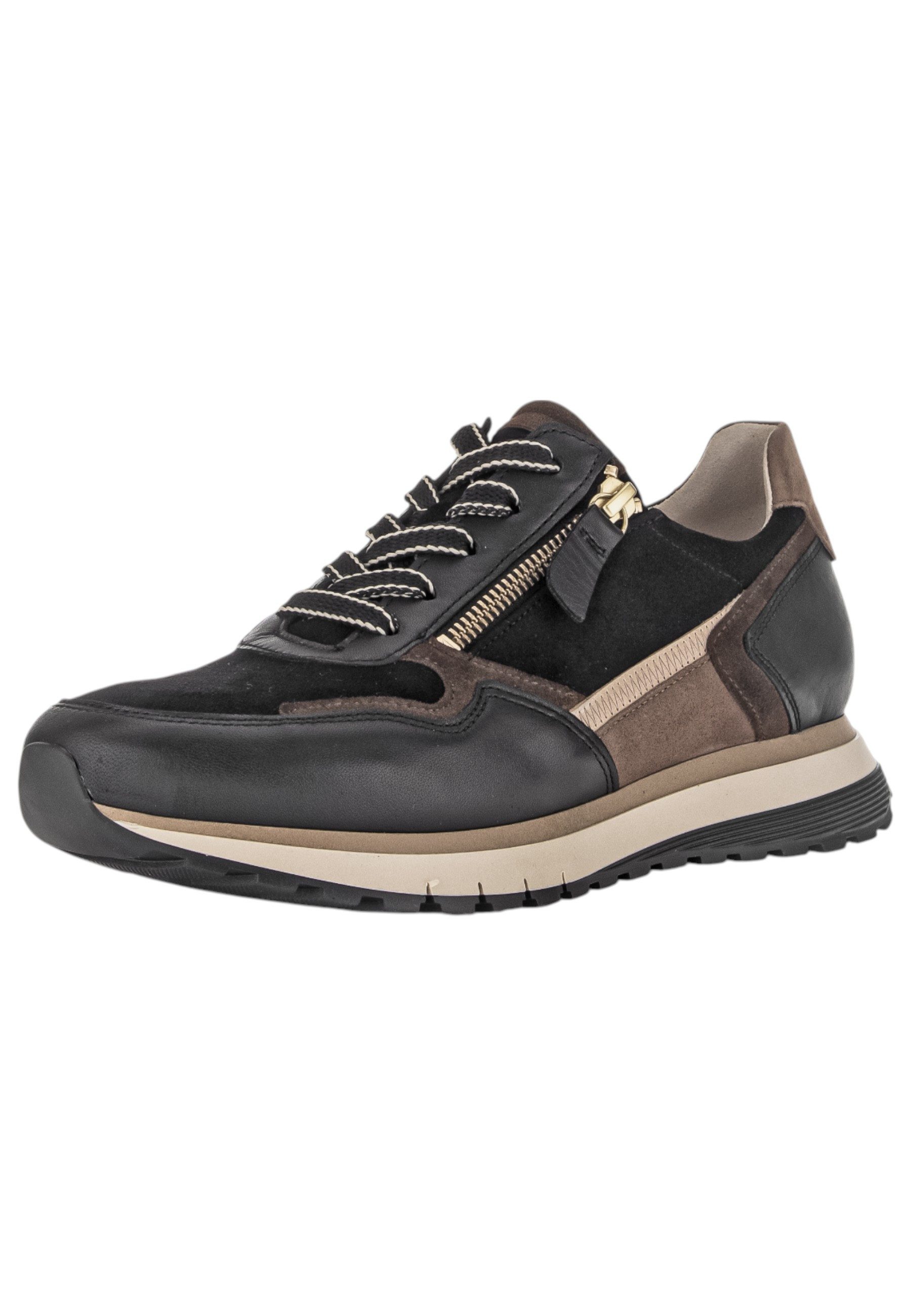 Gabor 76.378 67 schwarz/whisky Gold Sneaker